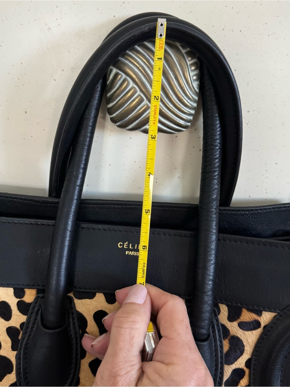Black & Leopard Print handbag - Picture 6 of 10